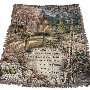 Beautiful Amazing Grace Throw  60"L x 50"W by artist, Dona Gelsinger
